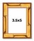 3.5x5 Thin Bamboo Picture Frame with UV-Resistant Acrylic & Acid Free Backing, Available in 2 Finishes - Gold and Brown